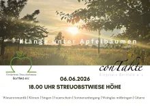 ab 18 Uhr auf der Streuobstwiese Höhe wollen wir klönen und singen